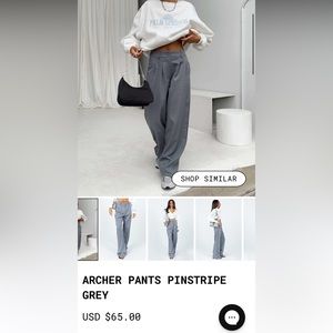 Princes Polly  grey pinstripe Archer pants, size 8